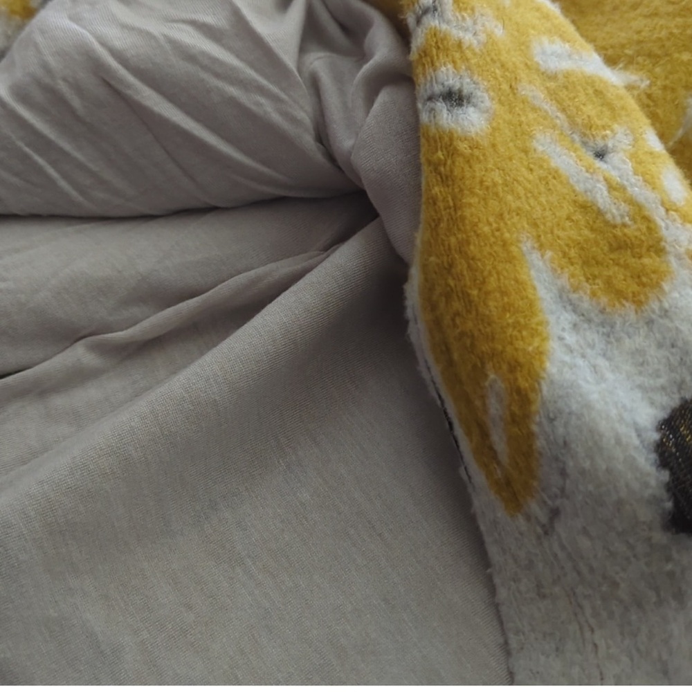 ANTHROPOLOGIE yellow Clustered Flora Cowl Neck Poncho by Saturday Sunday, M/L - Picture 7 of 9